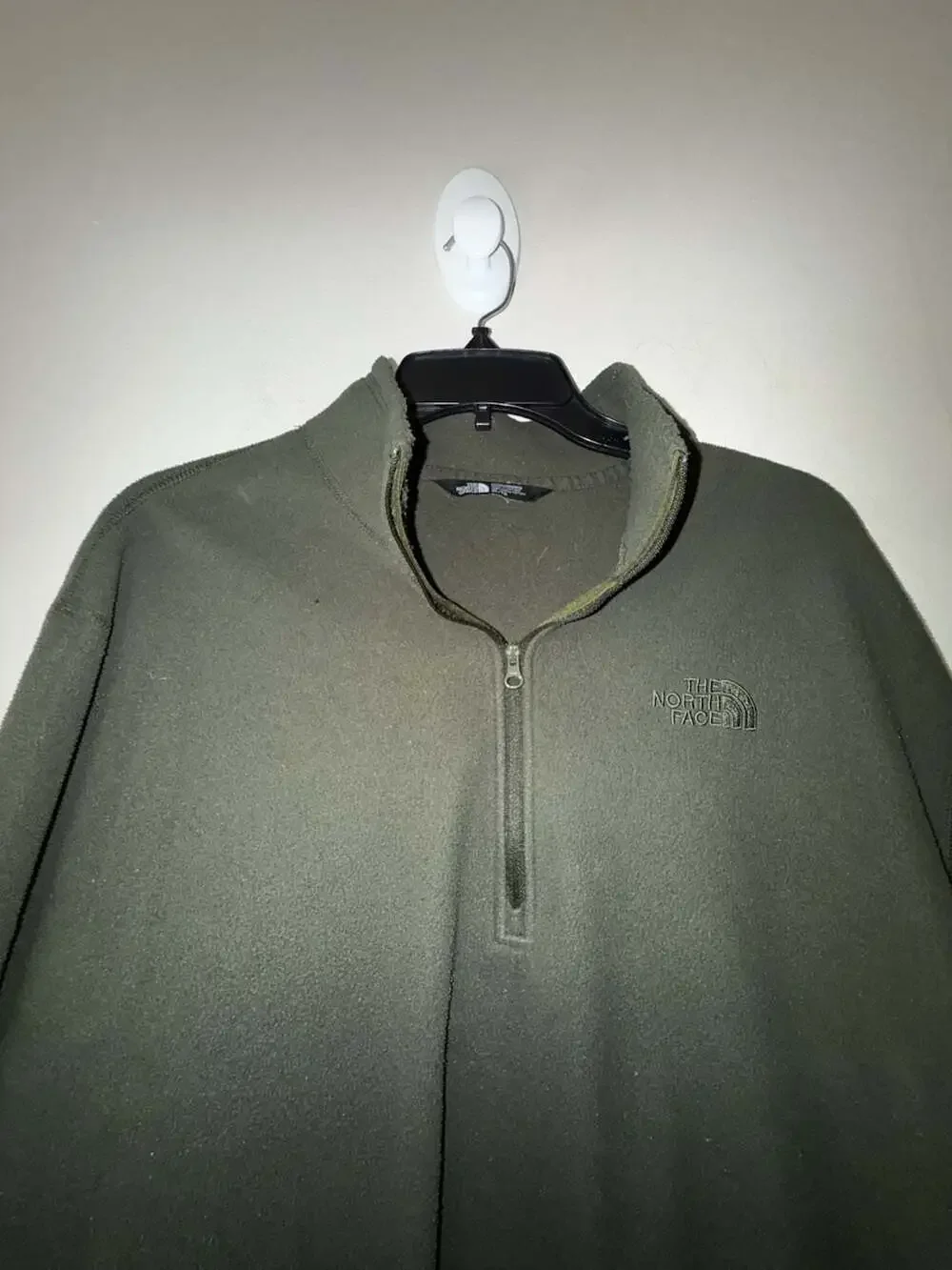 The North Face Men's 1/4 Zip Fleece Pullover Olive Green